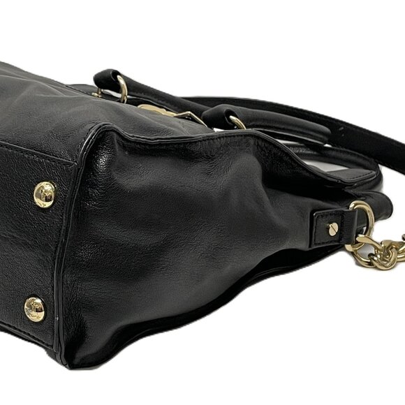 MICHAEL KORS Handbag Soft Black Leather Gold Locket Chain 2-Way *EUC* FABULOUS!! - Picture 10 of 15